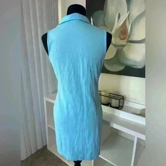 Lacoste Vintage 90’s Light Blue Polo Dress European Size 40 - Picture 2 of 5